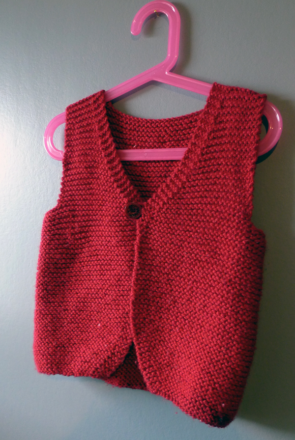 GILET TRICOT ROUGE ALICE